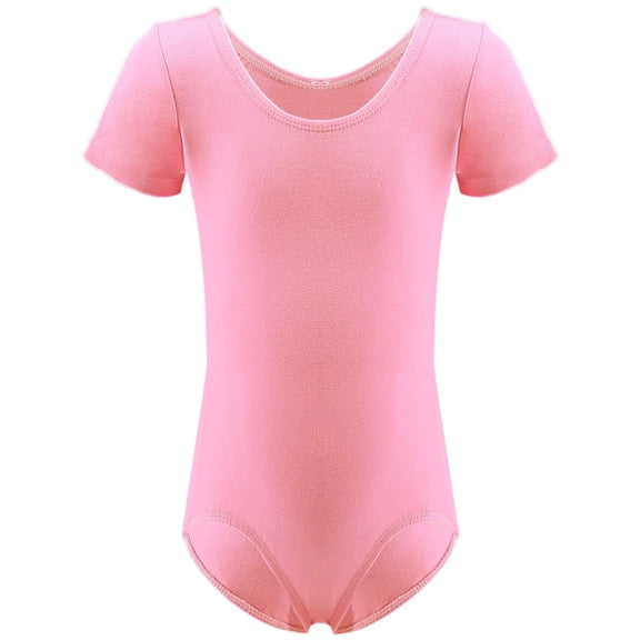 Dancina Cotton Kids Short Sleeve Ballet Dance Leotard for Girls