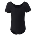 thumbnail image 1 of Girls Ballet Leotard Short Sleeve, Stretch Fit, Cotton Dancewear for Ballet, Gymnastics & Dance Class, 1 of 7