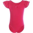 thumbnail image 1 of Dancina Girls Leotard for Ballet, Gymnastics, and Dance Classes - Short Sleeve Toddler Leotard with Adorable Ruffle, 1 of 9