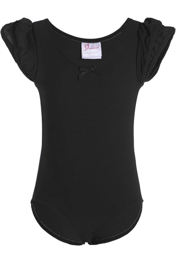 Girls Leotard for Ballet, Gymnastics, and Dance Classes - Short Sleeve Toddler Leotard with Adorable Ruffle