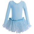 thumbnail image 1 of Dancina Girls Long Sleeve Leotard Sparkle Tutu Dress - Soft & Stretchy Ballerina Outfit for Ballet Class, Dance Recitals & Dress-Up, 1 of 3