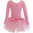 thumbnail image 1 of Dancina Girls Skirted Leotard Sparkle Long Sleeve Tutu Ballet Dress, 1 of 3