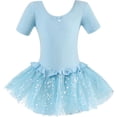thumbnail image 1 of Dancina Girls Skirted Leotard Sparkle Short Sleeve Tutu Ballet Dress, 1 of 6