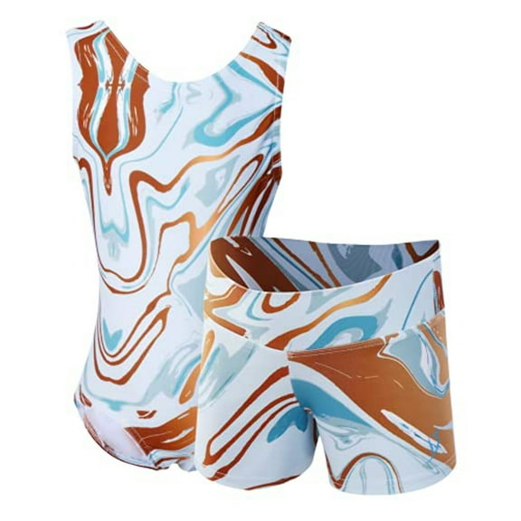 Dancina Gymnastics Leotards for Girls with Matching Shorts