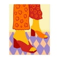 thumbnail image 1 of Dancing Across Checkered Dreams - India Illustration Fashion Pop Art Modern Art Pattern Geometric Abstract Unframed Wall Art Print 22 x 28 inches, 1 of 13
