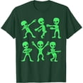 thumbnail image 1 of Dancing Aliens Dance Challenge Halloween Unisex T-Shirt for Men Women Kids,Forest Green Color,Size 3XL, 1 of 5