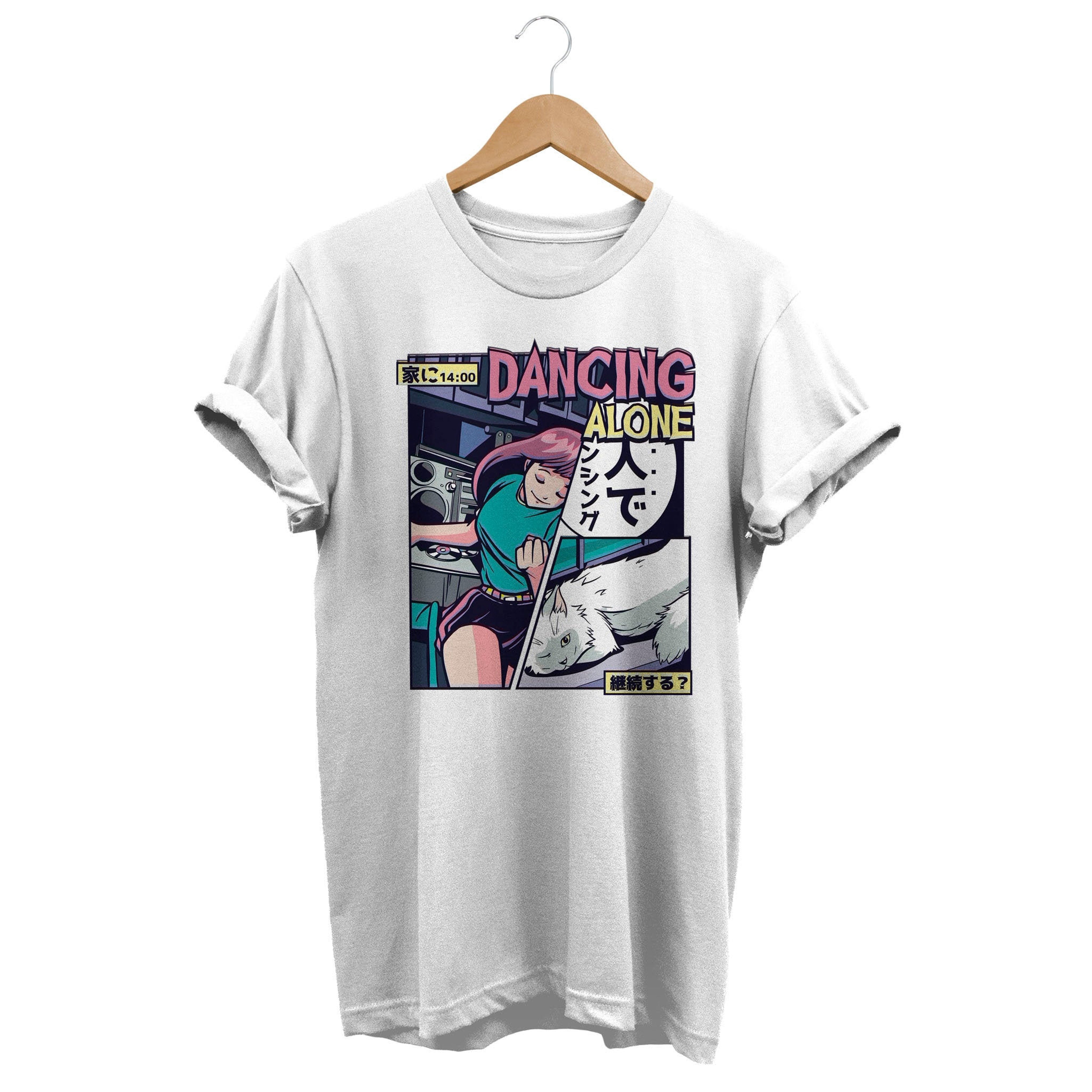 Dancing Alone Shirt Anime Girl Tshirt Japanese Aesthetic Clothing dancing-alone-shirt-anime-girl-tshirt-japanese-aesthetic-clothing