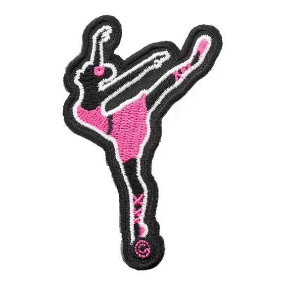 Dancing Ballerina Arabesque Patch, Theater Dance Patches.
