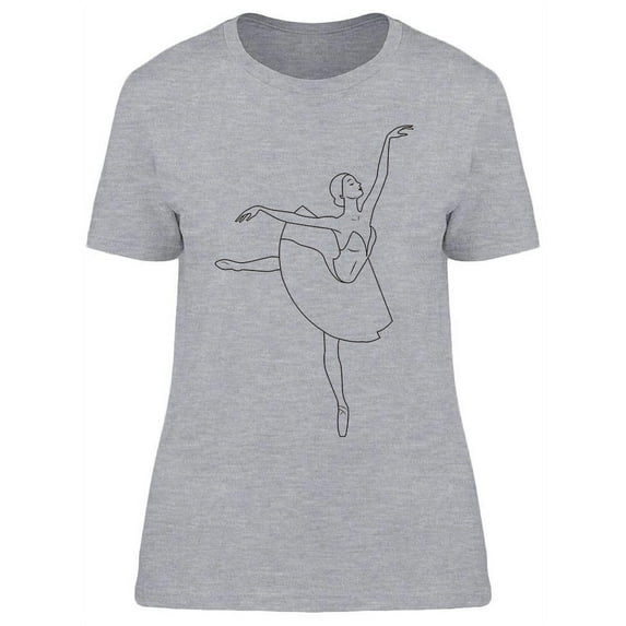 Dancing Ballerina On Stage T-Shirt Women -Image by Shutterstock, Female x-Large
