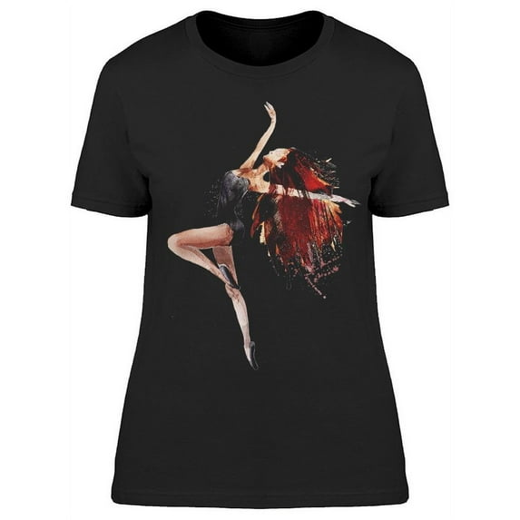 Dancing Ballerina Watercolored T-Shirt Women -Image by Shutterstock, Female Large