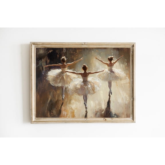 Dancing Ballerinas Girl's Bedroom Ballerina Ballet Wall Decor Poster Vintage Ballet Art Decor Poster ART E546, Unframed Poster Size 24x36 F03.1.18l479