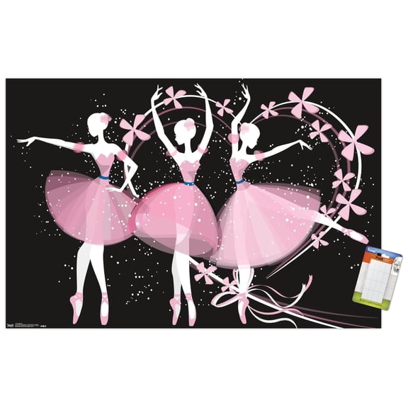 Dancing Ballerinas Wall Poster, 14.725" x 22.375"