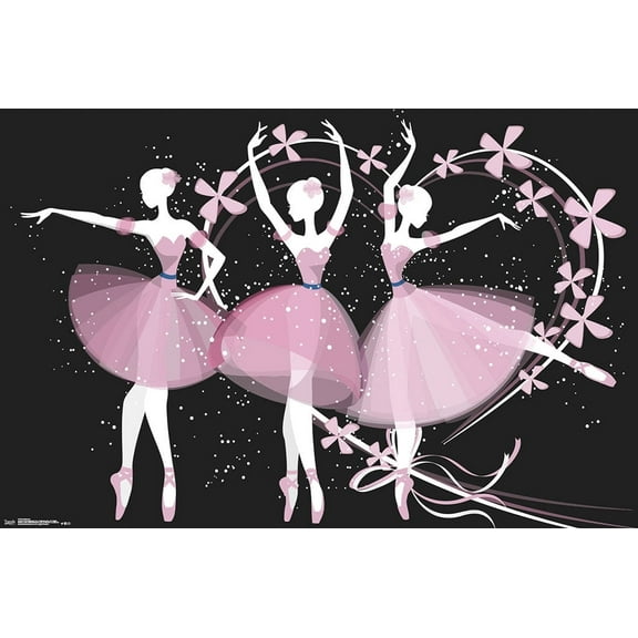 Dancing Ballerinas Wall Poster, 22.375" x 34"