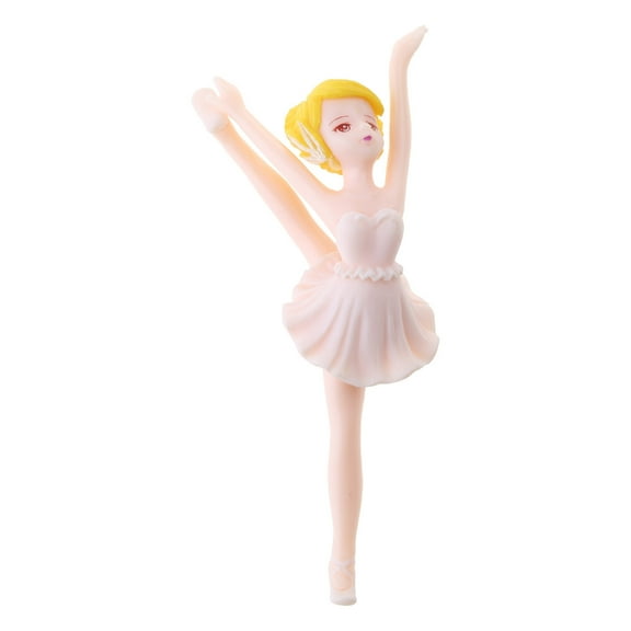 Dancing Ballet Girl Figurine PVC Cartoon Fairy Garden Decor Ornament