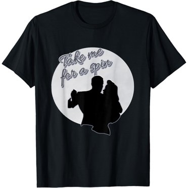 Dancing Ballroom Couple Moonlit Silhouette Dancer's TShirt