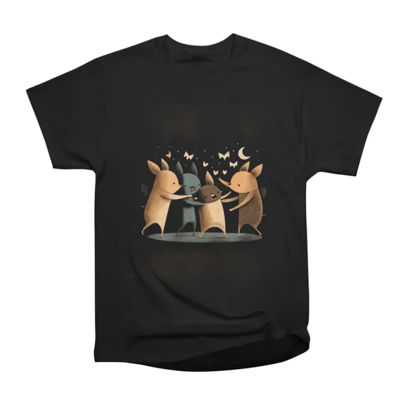 Dancing Bats T-Shirt Tee Gift For Him Merch For Her Apparel For Friend