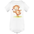 thumbnail image 1 of Dancing Bear With Flower Bodysuit Infant -Image by Shutterstock,  Newborn, 1 of 2