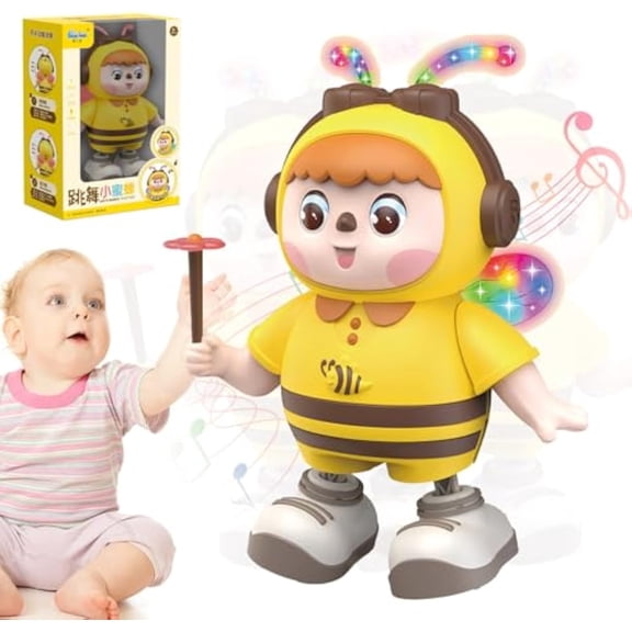 Dancing Bee Toy, Abejita Chiquitita with Cool Lights & Dynamic Music, Juguete De Abejita Con Musica, Abejita Bailarina Juguete Moving Eyes, Twisting Body &Moving Legs (Style A)