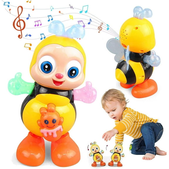 Dancing Bee Toy with Music & LED Lights Juguete de Abeja Bailarina con Sonidos y Luces para Nios, Preschool Sensory Learning Toy for Toddlers