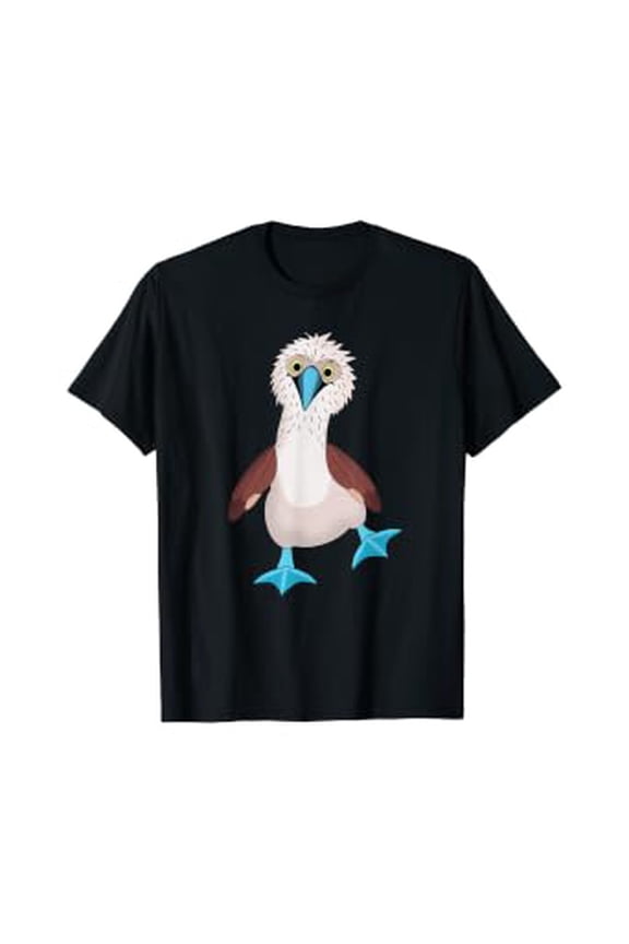 Dancing Blue Footed Booby Sea Bird Drawing T-Shirt
