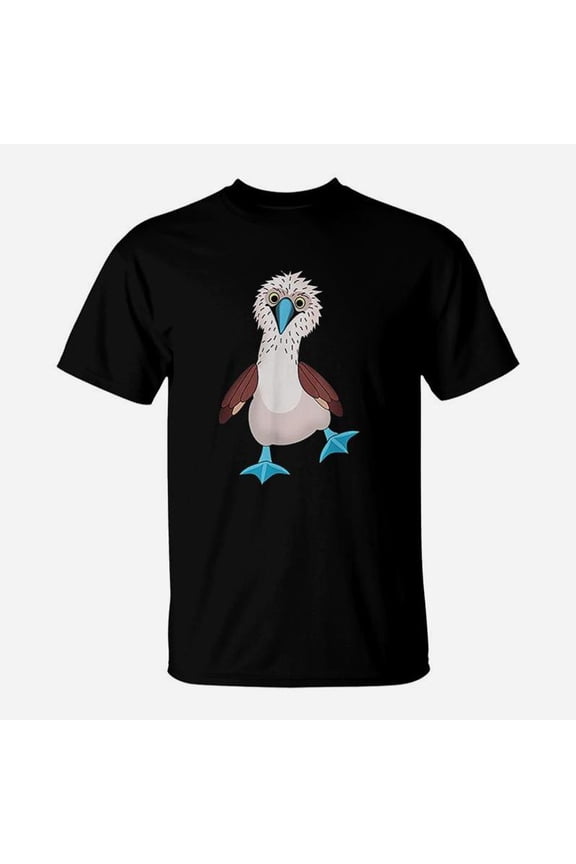 Dancing Booby Sea Bird Footed Blue Feet Drawing TShirt
