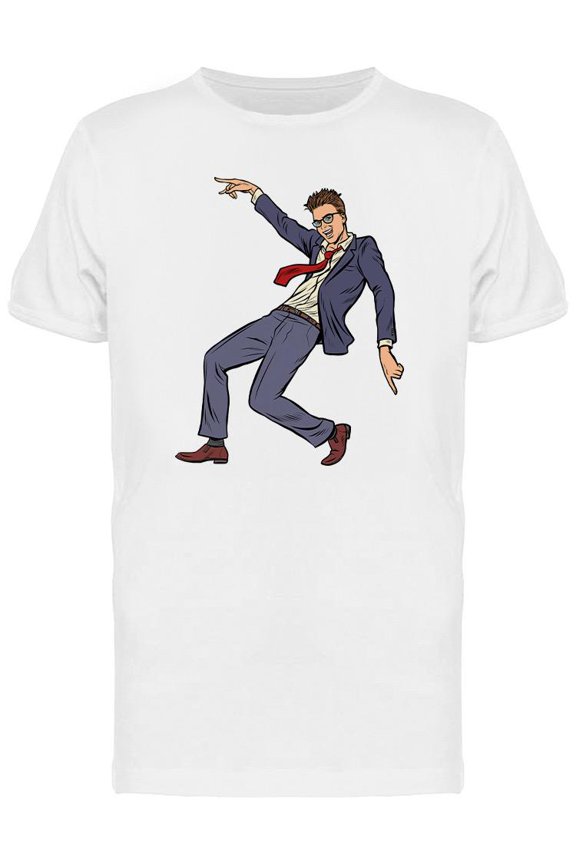 Dancing Businessman T-Shirt Men -Image by Shutterstock, Male Medium