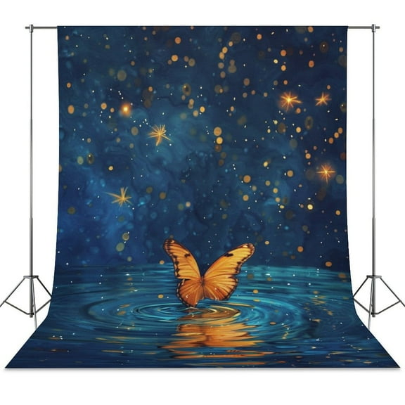 Dancing Butterflies Backdrop Background for Photography Photo Booth Backdrop for Photoshoot Background Screen Video Recording Parties Curtain
