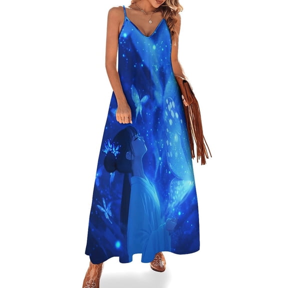 Dancing Butterflies Design Sleeveless Dress Woman Fashion Long Dresses Women's Summer Suit Dress 2025