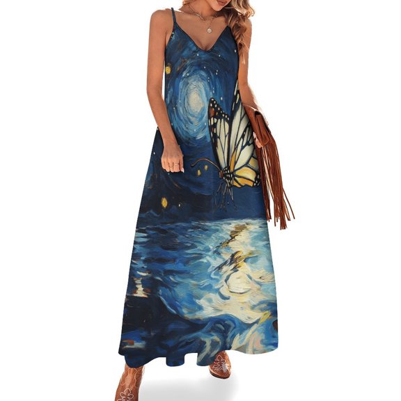 Dancing Butterflies Fine Art Sleeveless Dress Summer Dress Woman 2025