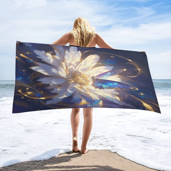 Dancing Butterflies Microfiber Lightweight Beach Towel Quick Dry Absorbent Thin Towels for Swimming Pool Camping Beach Easy for Vacation Essentials