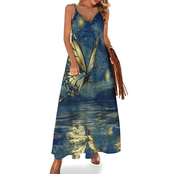 Dancing Butterflies Sleeveless Dress Woman Fashion Long Dresses Women's Summer Suit Dress Summer 2025 Women