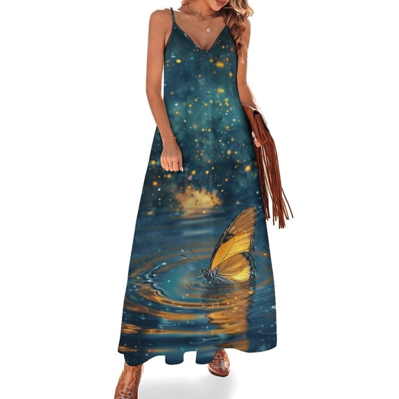 Dancing Butterflies Sleeveless Dress Woman Fashion Long Dresses Women's Summer Suit Dress Summer 2025 Women