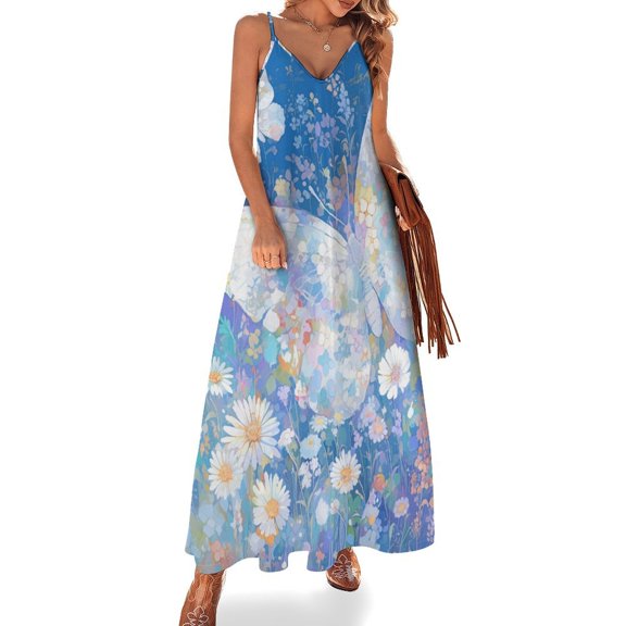Dancing Butterflies Sleeveless Dress for Women Clothing Female Women's Summer Skirt