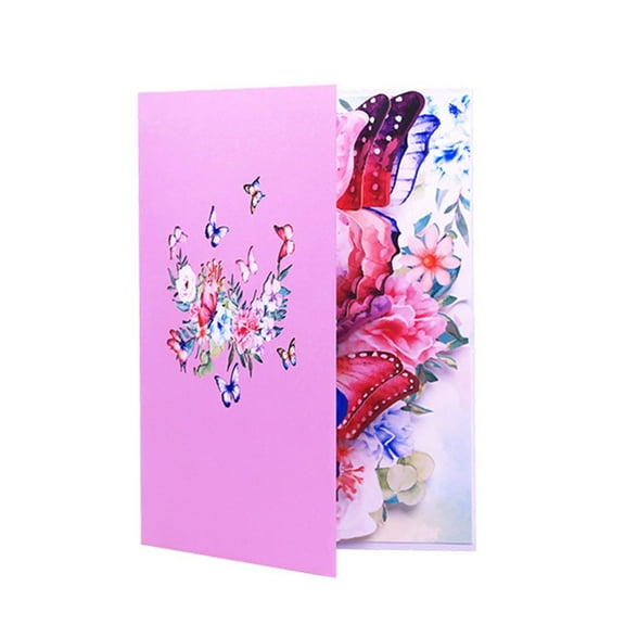 Dancing Butterfly 3D Birthday Flower Card For Birthday Exploding Cards Flower Theme Card 3D Greeting Cards