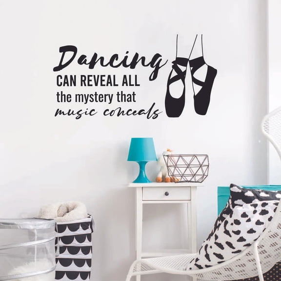 Dancing Can Reveal Ballet Ballerina Motivation Quote Wall Sticker Art Decal for Girls Boys Room Bedroom Outdoor Sports Garage House Fun Home Decor Stickers Wall Art Vinyl Decoration Size (8x10 inch)