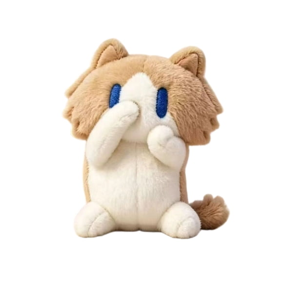 Dancing Cat Plush Toy, Soft Lifelike Kitten Stuffed Animal with Shy Poses for Tabletop Ornament and Cat Lovers Display Collection