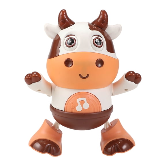 Dancing Cow Robot Toy, Musical Bouncing Cow with Colorful Lights and 360 Degree Rotation, Electronic Moving Toy for Toddlers Age 18 Months and Up, Gift