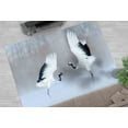 thumbnail image 1 of Dancing Cranes Rug, Wild Animal Rugs, Dancing Birds Rug, Animal Rugs, Home Decor Rug, Nursery Rug, Bridesmaid Gift, Machine Washable Rug, 2.6'x6.5' - 80x200 cm, 1 of 8