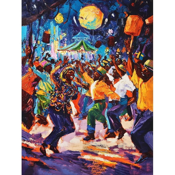Dancing Crowd Oil Painting Decoration Painting/Canvas Art Suitable for Living Room Study Bar Cafe Restaurant Hotel Gallery and Studio Decorcharacters.