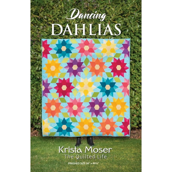 Dancing Dahlias Quilt Pattern by Krista Moser for The Quilted Life