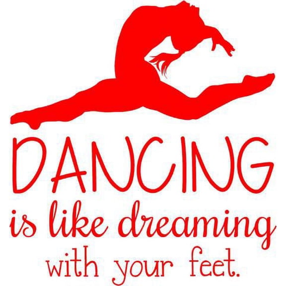 Dancing Decorative Wall Decals | Girl's Dance Sticker 20"x18" [Dance2]
