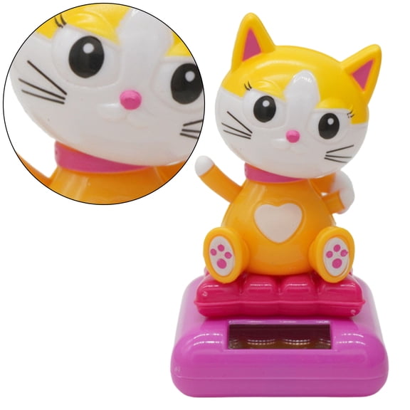 Dancing Display Widgets Lovely Kitten Interior Decors Home Party Solar Powered Shaking Head Ornaments