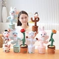 thumbnail image 1 of Dancing Doll Set - Cartoon - Glow Effect - PP Cotton Stuffed - LED Glowing Plush - Wiggle Talking Bunny Toy - Child Gift, 1 of 8