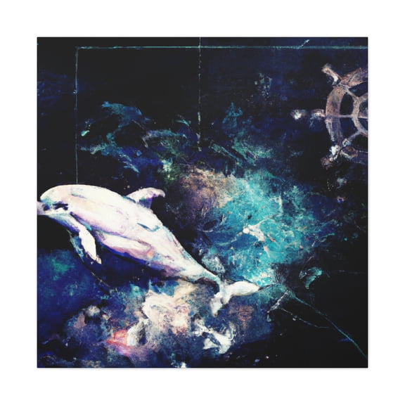 Dancing Dolphin Delight - Canvas