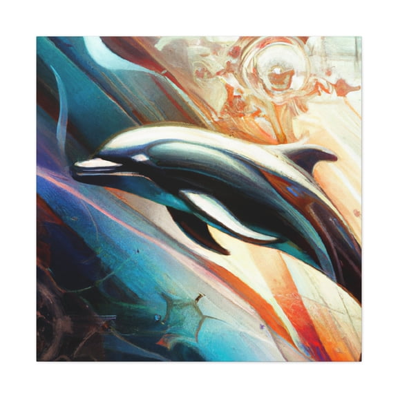 Dancing Dolphin Dreamscape - Canvas