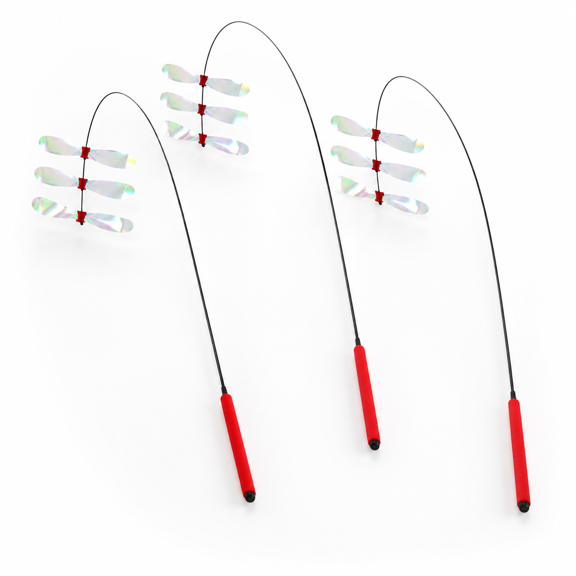Dancing Dragonfly Trio Cat Wand, Pack of 3, Interactive Cat Toys