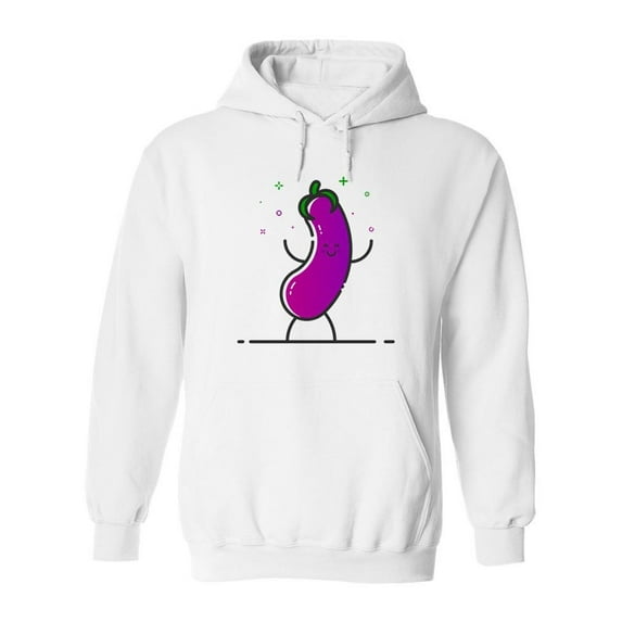 Dancing Eggplant Hoodie Men -Image by Shutterstock, Male 3X-Large