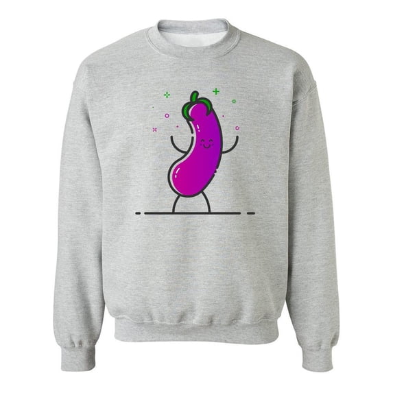 Dancing Eggplant Sweatshirt Men -Image by Shutterstock, Male Large