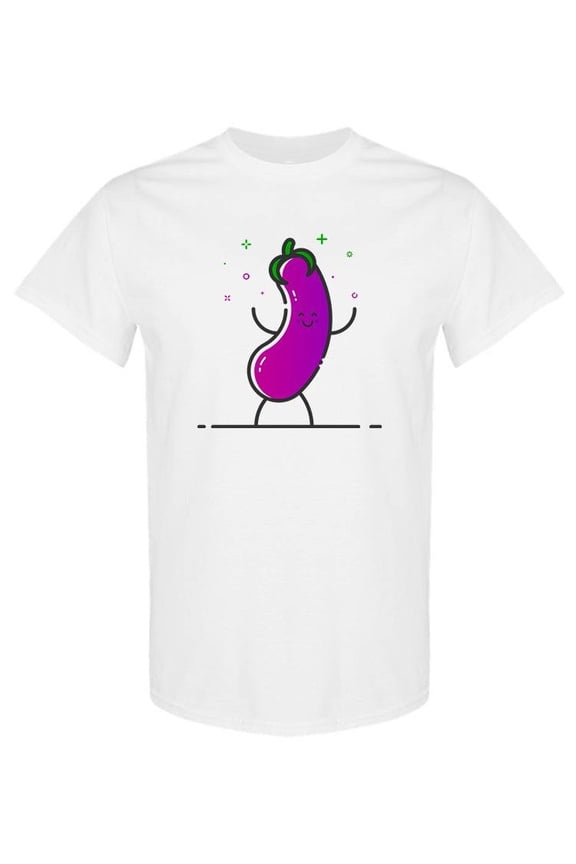 Dancing Eggplant T-Shirt Men -Image by Shutterstock, Male Small