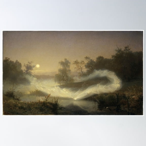 Dancing Fairies (August Malmström) Poster Wall Art, Modern Wall Decor, 8x12 UNFRAMED